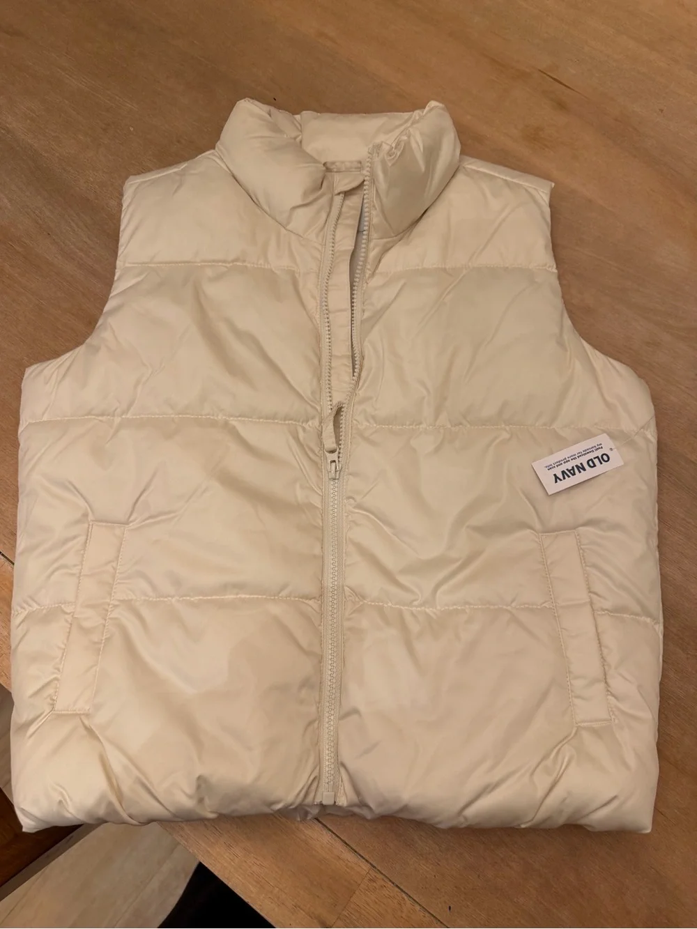 Old Navy Cream Quilted Puffer Vest for Kids